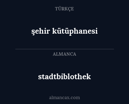 stadtbiblothek - şehir kütüphanesi