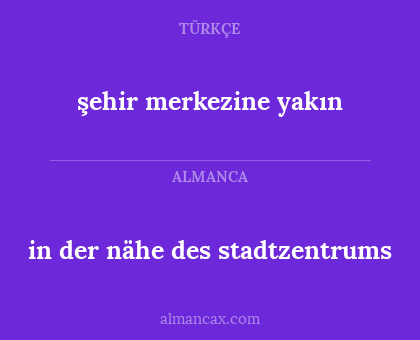 in der nähe des stadtzentrums - şehir merkezine yakın