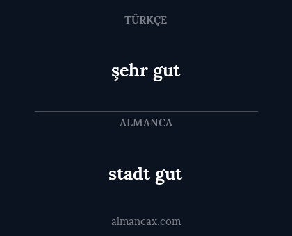şehr gut - stadt gut