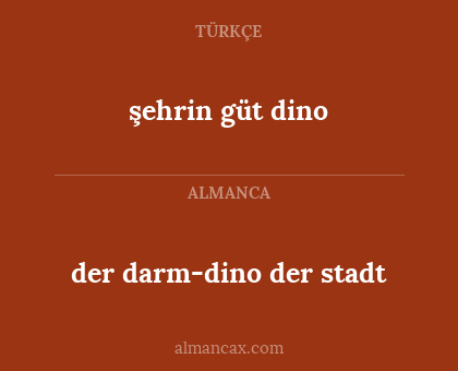 der darm-dino der stadt - şehrin güt dino