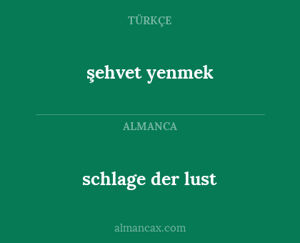 schlage der lust - şehvet yenmek