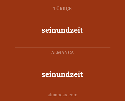 seinundzeit - seinundzeit