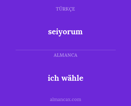 seiyorum - ich wähle