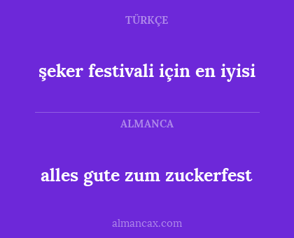 alles gute zum zuckerfest - şeker festivali için en iyisi