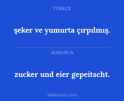 şeker ve yumurta çırpılmış. - zucker und eier gepeitscht.