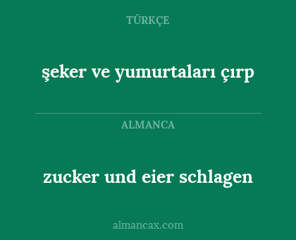 zucker und eier schlagen - şeker ve yumurtaları çırp