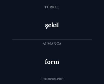 şekil - form