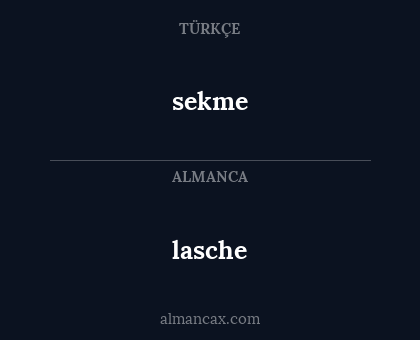 sekme - lasche