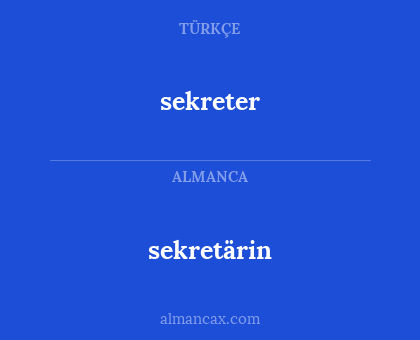 sekreter - sekretärin
