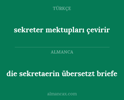 die sekretaerin übersetzt briefe - sekreter mektupları çevirir