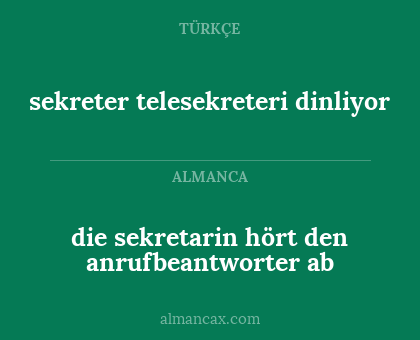 sekreter telesekreteri dinliyor - die sekretarin hört den anrufbeantworter ab