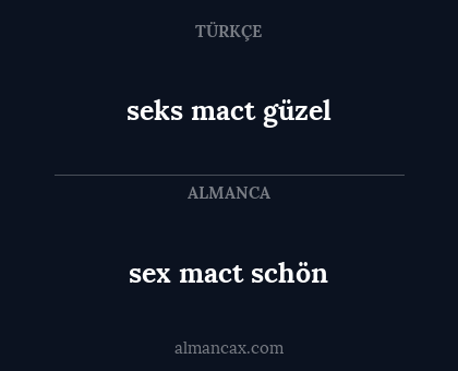 sex mact schön - seks mact güzel