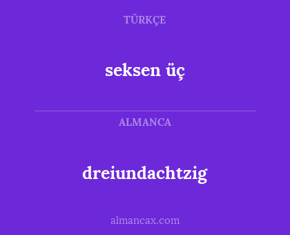 dreiundachtzig - seksen üç