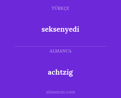 achtzig - seksenyedi