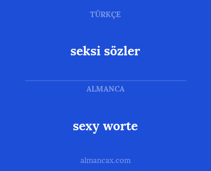sexy worte - seksi sözler