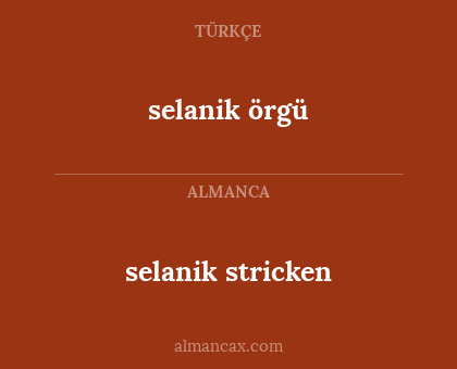 selanik stricken - selanik örgü