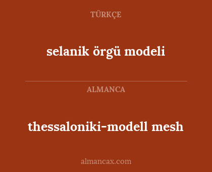 selanik örgü modeli - thessaloniki-modell mesh