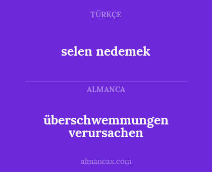 selen nedemek - überschwemmungen verursachen