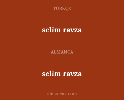 selim ravza - selim ravza