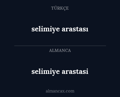 selimiye arastasi - selimiye arastası