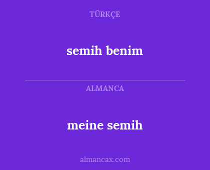semih benim - meine semih