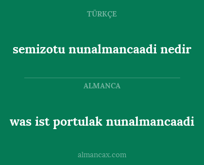 semizotu nunalmancaadi nedir - was ist portulak nunalmancaadi