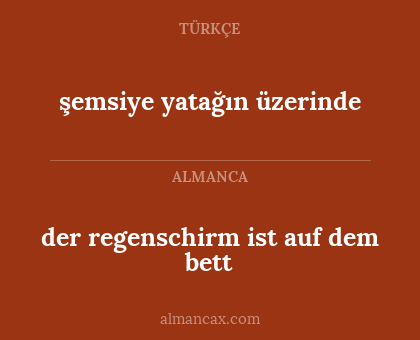şemsiye yatağın üzerinde - der regenschirm ist auf dem bett