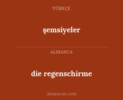 şemsiyeler - die regenschirme