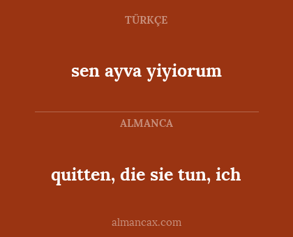 quitten, die sie tun, ich - sen ayva yiyiorum