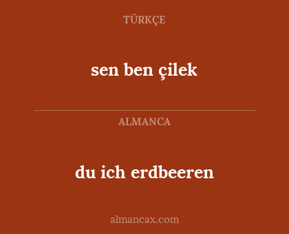 du ich erdbeeren - sen ben çilek