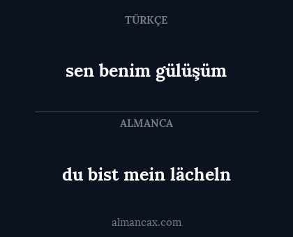 sen benim gülüşüm - du bist mein lächeln
