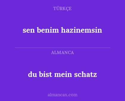 du bist mein schatz - sen benim hazinemsin