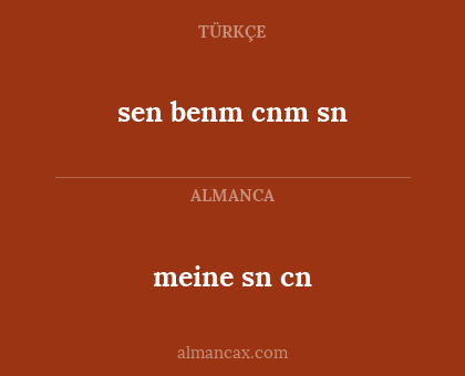 meine sn cn - sen benm cnm sn