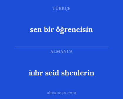 sen bir öğrencisin - i̇hr seid shculerin