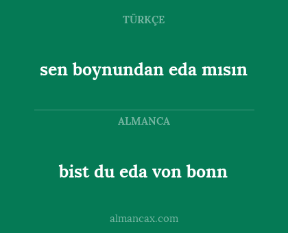 sen boynundan eda mısın - bist du eda von bonn
