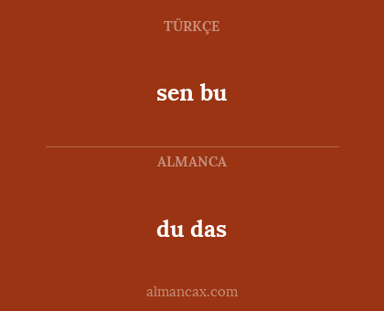 du das - sen bu