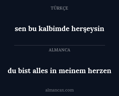du bist alles in meinem herzen - sen bu kalbimde herşeysin