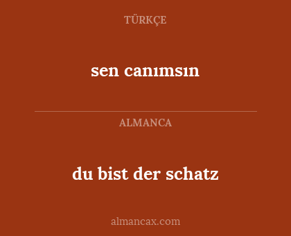 sen canımsın - du bist der schatz