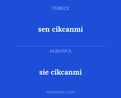 sie cikcanmi - sen cikcanmi