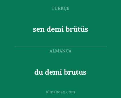 du demi brutus - sen demi brütüs