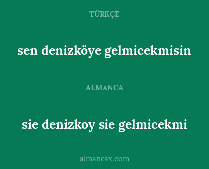 sie denizkoy sie gelmicekmi - sen denizköye gelmicekmisin