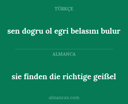 sen dogru ol egri belasını bulur - sie finden die richtige geißel