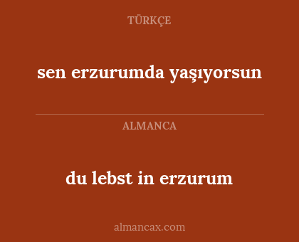sen erzurumda yaşıyorsun - du lebst in erzurum