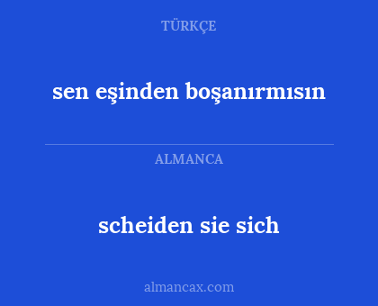 sen eşinden boşanırmısın - scheiden sie sich