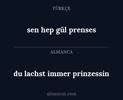 sen hep gül prenses - du lachst immer prinzessin