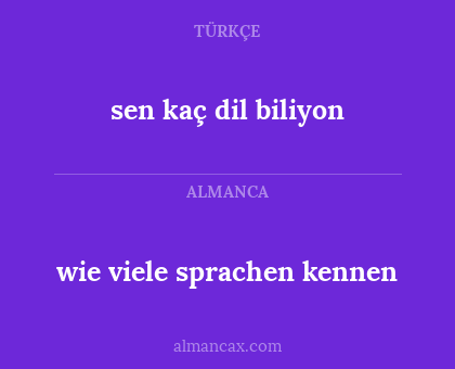 wie viele sprachen kennen - sen kaç dil biliyon