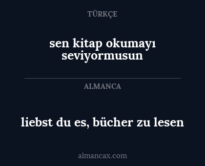 liebst du es, bücher zu lesen - sen kitap okumayı seviyormusun