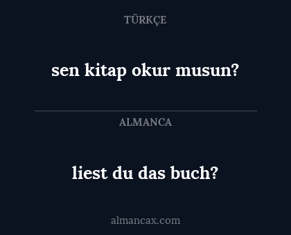 sen kitap okur musun? - liest du das buch?