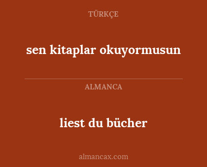 liest du bücher - sen kitaplar okuyormusun