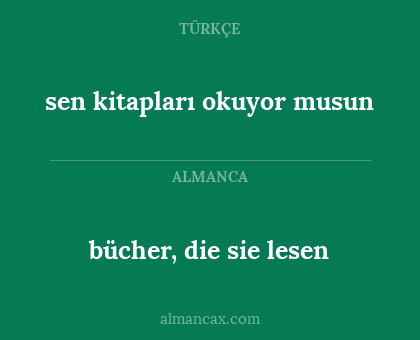 bücher, die sie lesen - sen kitapları okuyor musun